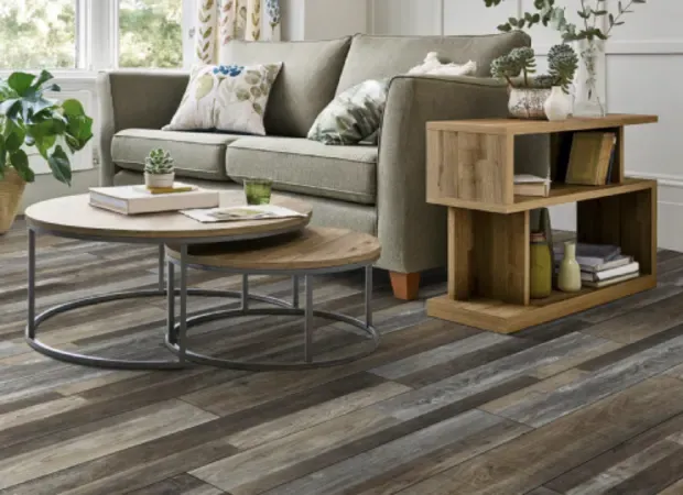 Aspire Millenium vinyl plank flooring by Revolution Mills - full room view